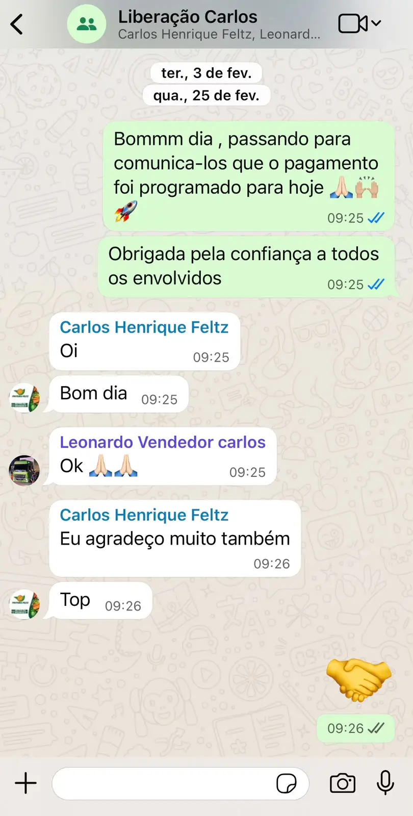 Feedback de cliente WN Consórcios