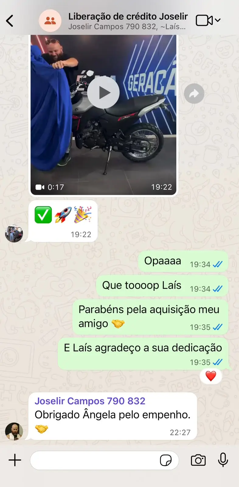 Feedback de cliente WN Consórcios